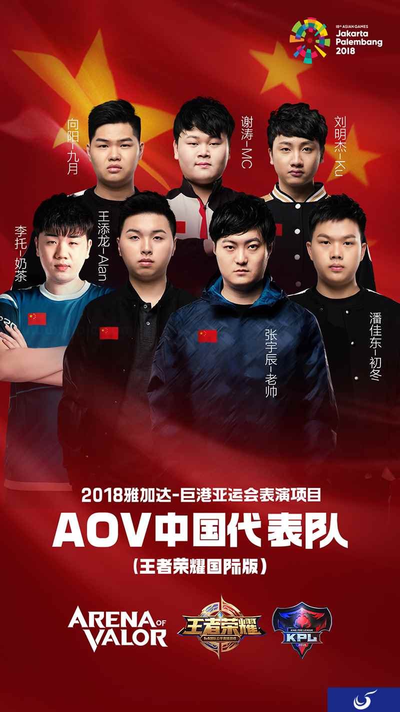 老帅率队出征Arena of Valor(王者荣耀国际版)亚运会表演赛