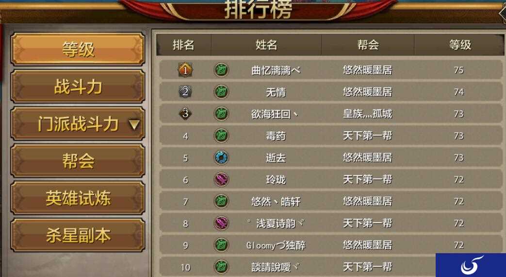 拔刀相助!《天龙八部手游》等级排行榜冲榜解析