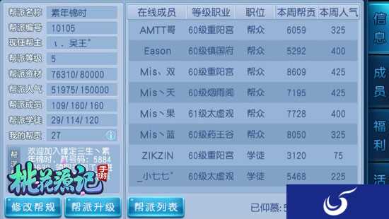 你的帮派 上榜了吗？《桃花源记》手游帮派响应大比拼