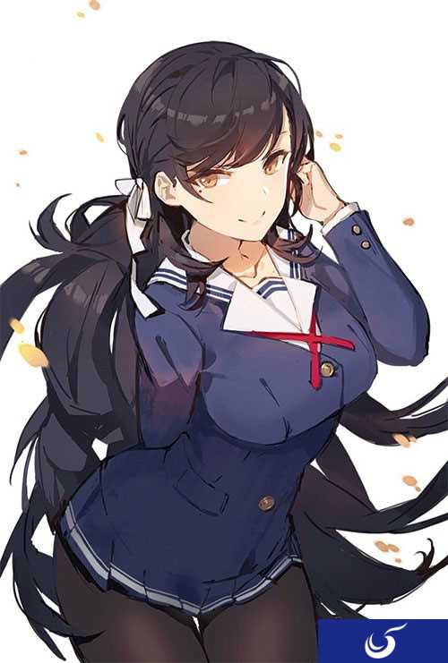 原作画师绘制 碧蓝航线爱宕化身诗羽学姐