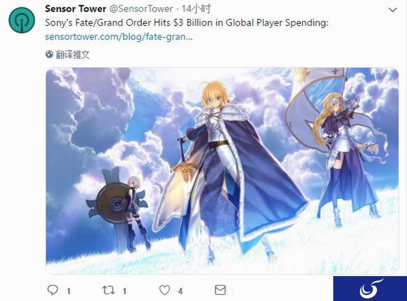 FGO全球收入破30亿美元 八成以上收入来自日本玩家