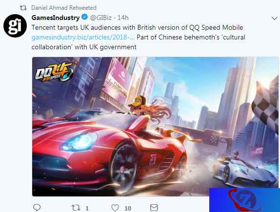 腾讯推出英国版《QQ飞车》手游 瞄准英国市场