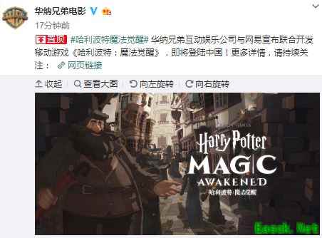 华纳兄弟与网易合作 卡牌手游《哈利波特:魔法觉醒》公开
