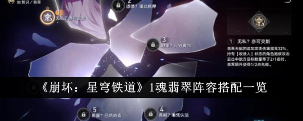 《崩坏:星穹铁道》1魂翡翠阵容搭配一览
