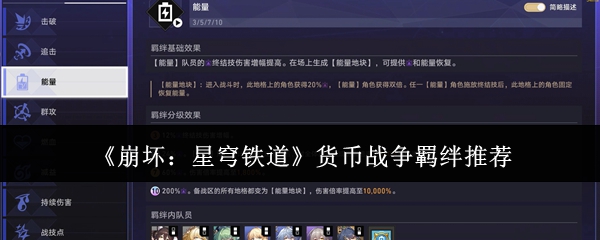 《崩坏：星穹铁道》货币战争羁绊推荐