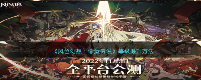 《风色幻想:命运传说》等级提升方法