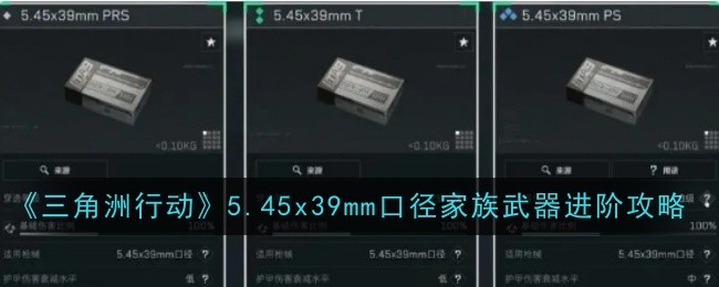 《三角洲行动》5.45x39mm口径家族武器进阶攻略