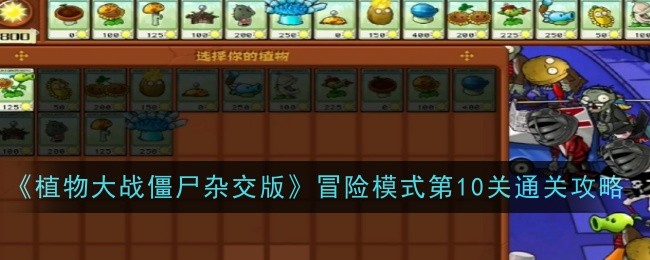 《植物大战僵尸杂交版》冒险模式第10关通关攻略