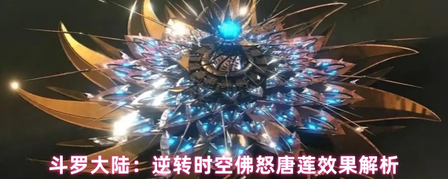 斗罗大陆:逆转时空佛怒唐莲效果解析