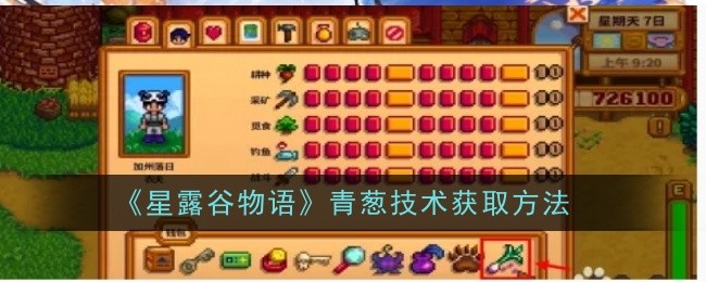 《星露谷物语》青葱技术获取方法