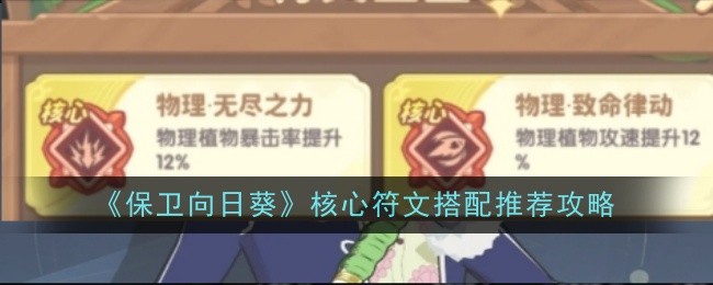《保卫向日葵》核心符文搭配推荐攻略