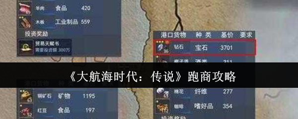 《大航海时代:传说》跑商攻略
