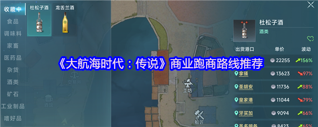 《大航海时代:传说》商业跑商路线推荐