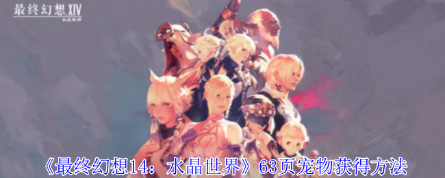 《最终幻想14：水晶世界》63页宠物获得方法