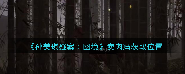 《孙美琪疑案:幽境》五级线索——卖肉冯