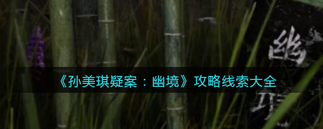 《孙美琪疑案：幽境》攻略线索大全