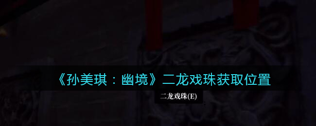 《孙美琪疑案：幽境》五级线索——二龙戏珠