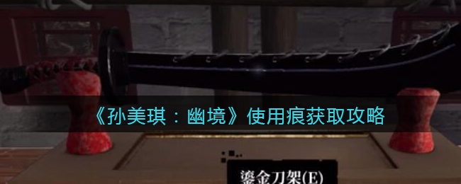 《孙美琪疑案:幽境》三级线索攻略——使用痕迹