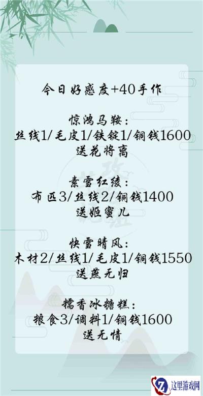 遇见逆水寒11月29日好感度是多少 好感度分值分析