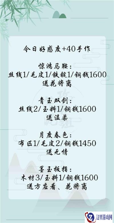 遇见逆水寒11月25日好感度分析 好感度人物攻略
