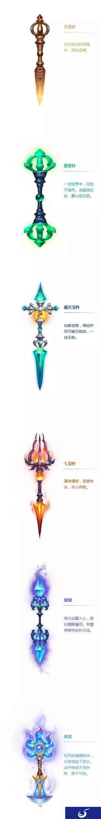 梦幻西游手游羽灵神1-100级武器欣赏