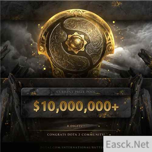 《Dota2》Ti10奖池突破1000万美元 比Ti9快近1天