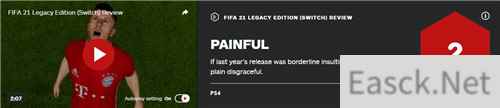 IGN 2分：FIFA 21NS版简直是耻辱之作