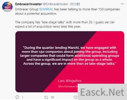 收购狂魔Embracer想要收购超过150家开发商