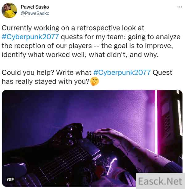 赛博朋克2077开发者征求玩家反馈 继续改进游戏