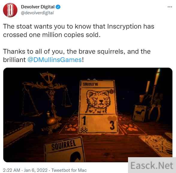 发行商Devoler Digital：邪恶冥刻销量突破百万大关