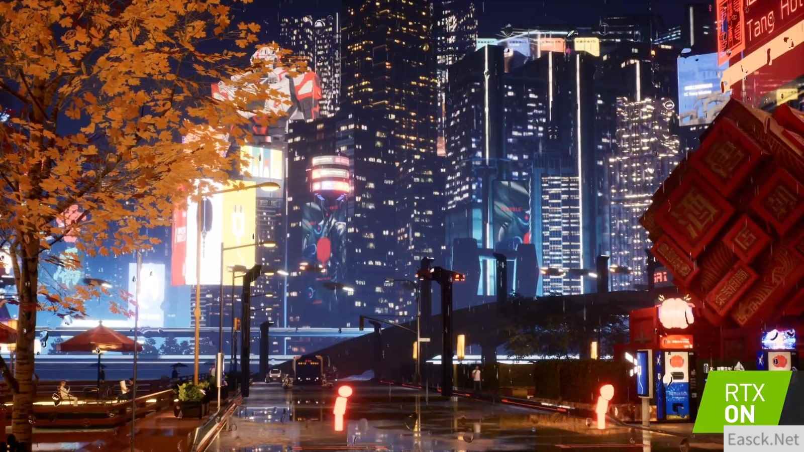 国产赛博朋克游戏生死轮回光追DLSS演示 画面酷炫
