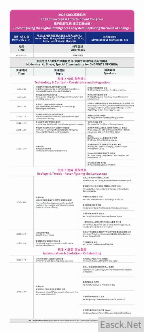 2023 CDEC 高峰论坛日程正式公布！